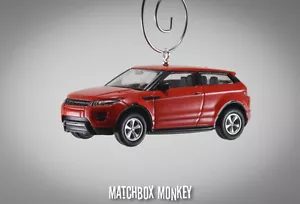 Custom Firenze Red Land Rover Evoque Christmas Ornament 1/64 SUV Sport Range - Picture 1 of 7
