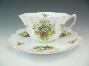 Shelley Cup & Saucer Stratford Shape Dubarry & Rosebud Pattern 2502 - Picture 1 of 9