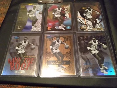 Karl Malone 2012-13 Fleer Retro Lot X6 Playmakers Theater Flair Metal EX Z Force - Image 1 of 4