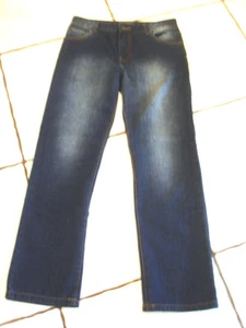 NWOT DKNY KIDS COTTON DARK DENIM STRAIGHT LEG JEANS SZ 16 - Picture 1 of 3