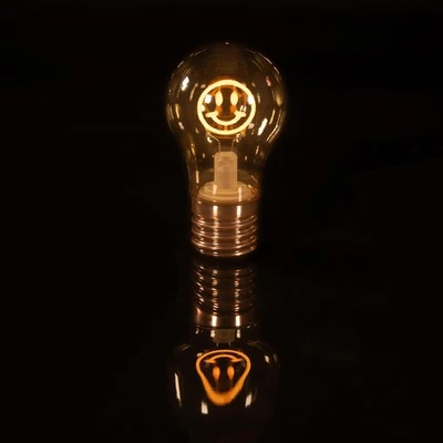 Lâmpada quente sem fio Smiley Face, recarregável USB-C abajur de mesa taco - Imagem 1 de 4