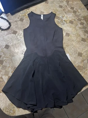 "Vestido sin mangas de tenis Lululemon Everlux forrado corto 6"" talla 4 negro negro nuevo con etiquetas" Foto 1 de 4