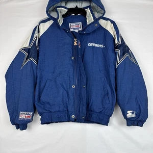 Dallas Cowboys Vintage Starter Jacke ProLine Kapuze NFL Football Jugend Jungen L - Bild 1 von 22