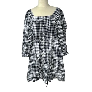 Rails Gr. XL Pippa Kleid Matrosen Karo Stufen 100% Baumwolle Neu ohne Etikett - Bild 1 von 18