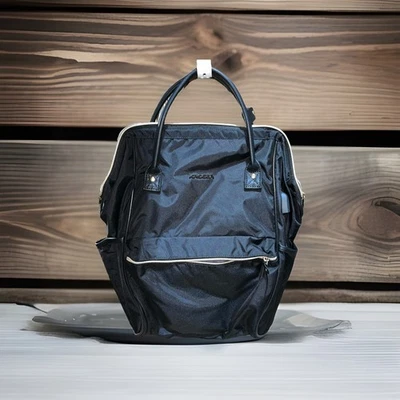 New Kroser Black Canvas Laptop Backpack USB Port Business Travel School Bag NWT Foto 1 de 2