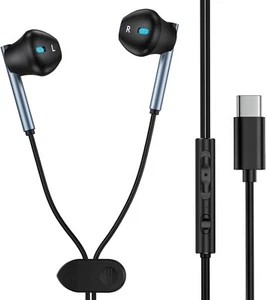 Samsung Kopfhörer kabelgebunden USB C für Galaxy A16 5G A35 S24 Plus Ultra FE schwarz - Bild 1 von 7