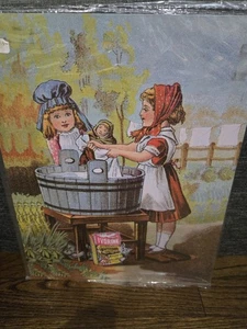 ZINN Elfenbein Wunderbarer Reiniger Rustikal Metall Deko Beschilderung. 11" x 14" EUC - Bild 1 von 3