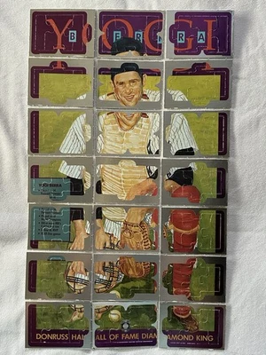 1990 LEAF YOGI BERRA PUZZLE 21 CARTAS JUEGO COMPLETO 63 PIEZAS NUEVO DIAMOND KING Foto 1 de 2