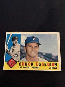 1960 Topps #166 Chuck Essegian EX-EXMINT DODGERS GRAY BACK - Picture 1 of 2