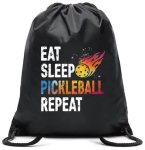 Eat Sleep Pickleball Wiederholung Kordelzug Wasserdicht Pickleball, Pickleball... - Bild 1 von 3