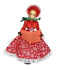 OOAK Red Dress Victorian Christmas Caroler Barbie Doll Holiday Custom Handmade