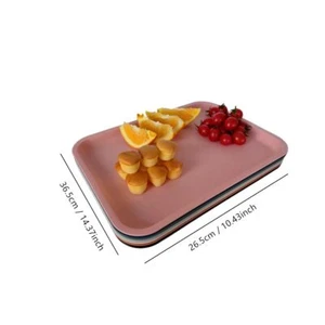 Rectangular Plastic Serving Trays Bulk Colorful Fast Food Trays14x10 inch Sta... - Picture 1 of 6
