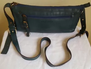 Lamarthe Paris Leather bag Handbag Shoulder Bag Purse Very dark Green good - Picture 1 of 12