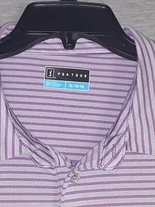 PGA Tour Mens Polo Golf Shirt XL Performance Lightweight Cool Machine Wash EUC - Picture 1 of 8