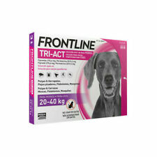 FRONTLINE Tri-Act 4ml Pack de 3 Pipetas con Solución Contra Garrapatas y Pulgas para Perros 20-40kg (558877)