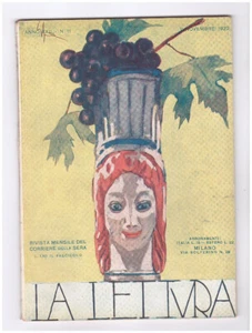 LA LETTURA - MENSILE CORRIERE DELLA SERA - NOVEMBRE 1922 - SACCHETTI copertina - Foto 1 di 1