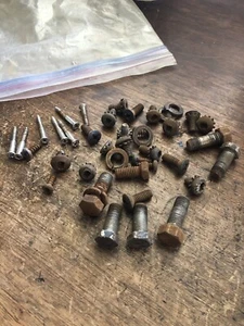 1947 1948 1949 1950 1951 1952 CHEVROLET GMC TRUCK Passenger Door Genuine BOLTS - Foto 1 di 4