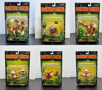 Toyssite Donkey Kong Figuras Nintendo RARO De Colección ¡JUEGO COMPLETO! ¡NUEVO! 1999 RARO Foto 1 de 4