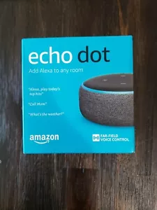 AMAZON ECHO DOT ALTOPARLANTE INTELLIGENTE 3A GENERAZIONE con ALEXA ANTRACITE NUOVO CON SCATOLA - Foto 1 di 5
