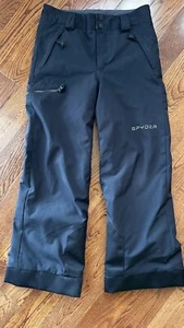 Kids Spyder Ski Pants Size 10 Black - Picture 1 of 9
