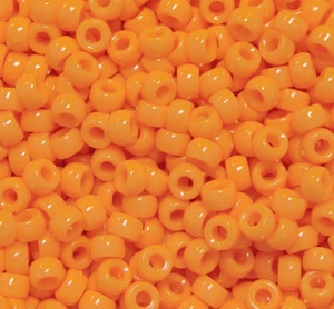 Mini cuentas de pony naranja brillante hechas en EE. UU. 1.000 piezas artesanías escuela joyería kandi - Imagen 1 de 1