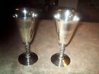4 VINTAGE F.B ROGERS SILVERPLATED STEMWARE 7 " GOBLET ITALY BEAUTIFUL ROPE STEM