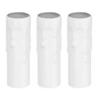 Candle Socket Covers, 3.1 Inch Candelabra Base Holder, White 3 Pcs