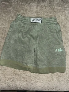 Nike Culture of Basketball Fleece Sweat Shorts Boys Training Olive Size M - Picture 1 of 7