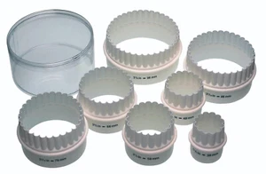 KitchenCraft Set of Seven Plastic Double Edged Biscuit / Pastry Cutters - Picture 1 of 7