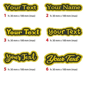 Maßgeschneiderter bestickter Aufnäher, personalisierter Biker Roller Aufnäher Etikett, Name schreiben - Bild 1 von 3