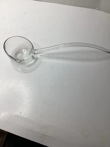 Vintage Hand Blown Clear Glass Punch Bowl Ladle Pour Spout 13.5” Bowl Lip - Picture 1 of 4