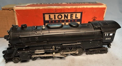 LIONEL POSTWAR SET #2201WS #685 LOCO, TENDER, BOXCAR, GON, TANK, CAB.-1953 EX/OB - Image 1 of 4