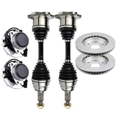 Front CV Axle+Brake Rotor+Wheel Hub Bearing For Chevrolet Silverado 1500 Classic Foto 1 de 4