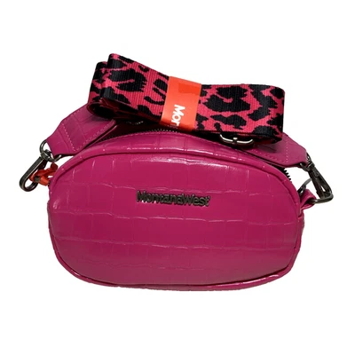 Montana West Pequeño Bandolera Cartera Bolso Bolsa LO ÚLTIMO Rosa NYLON CORREA AJUSTABLE NUEVO Foto 1 de 4