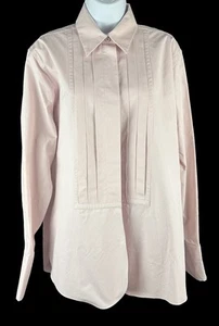 Women's Jil Sander Pink Pleated Long Sleeve Button Down Shirt Top Size 38 NWTS - Picture 1 of 5