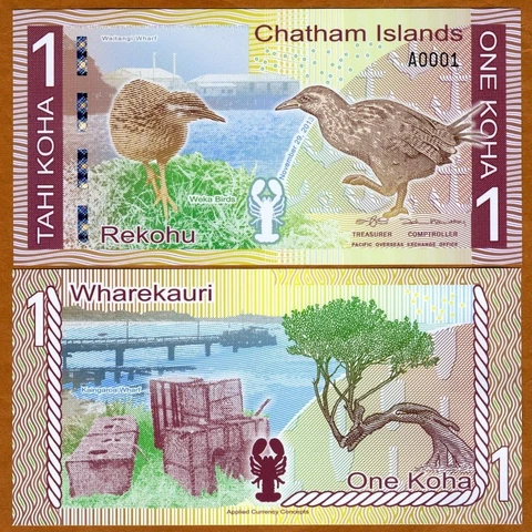 Chatham Islands, 1 Koha, 2013 (2014), Polymer, UNC Cover