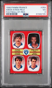 Abedi Ayew Pele 1986 1987 1986-87 Panini Football France #359 Rookie RC PSA 3 - Picture 1 of 2
