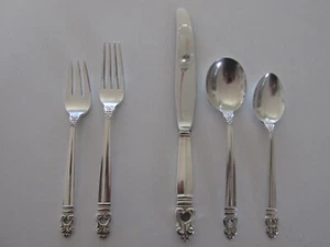 Vintage Royal Danish International Sterling Silverware 5-Piece Place Setting - Picture 1 of 6