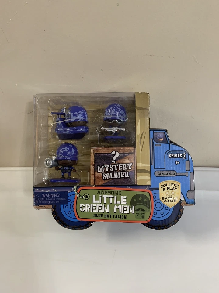 Awesome Little Green Men 4pc Series 2 Blue Battalion Action Figures Collect