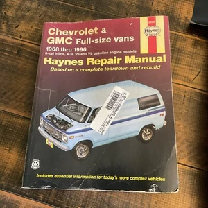 Repair Manual Haynes 24080 Chevy GMC Full-size Vans 1968-96 - Foto 1 di 4