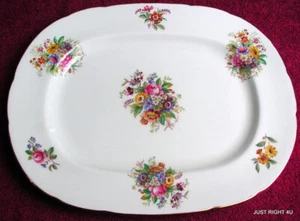 Coalport (Fragrance - Scalloped not raised edge Pat #9504) 15" OVAL PLATTER Exc - Picture 1 of 3