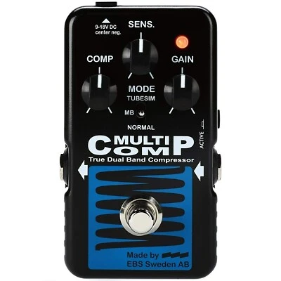 EBS MultiComp Etiqueta Azul Pedal de Efectos de Bajos Verdadero Compresor de Doble Banda Nuevo Foto 1 de 4