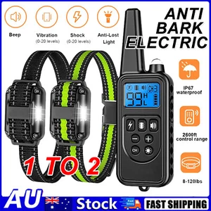 3X Anti-Bark Electric Shock Dog Pet Training E-Collar Obedience Remote Control - Picture 1 of 13