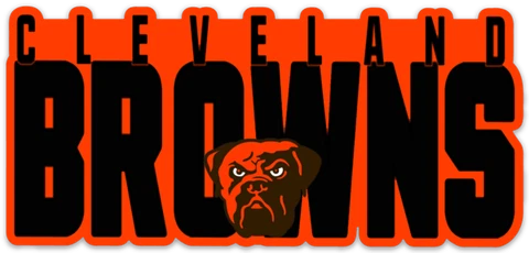 Cleveland Browns Word Type Logo Die-Cut MAGNET Cover