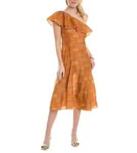 Rebecca Taylor Isabelle Silk Midi Dress Women's SIZE 14 MSRP $495 - Picture 1 of 3