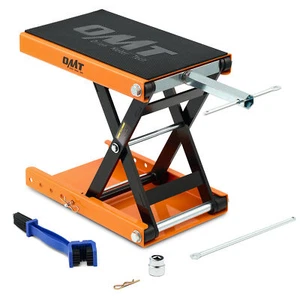 OMT 500 kg Steel Motorcycle Lift 1100 lb Scissor Lift Stand for Motorbike Orange - Picture 1 of 8