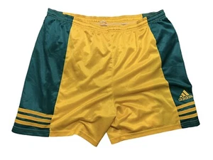 Pantalones cortos vintage adidas talla aprox. XL amarillo hombre pantalones cortos deportivos brillantes MK4 - Imagen 1 de 2