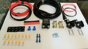 Split Charge Relay Kit 2Mtr 100 Amp -Auto Charge Leisure Battery VW Transit Etc - Picture 1 of 8