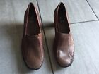 Clarks K Ladies Brown Leather Heeled Shoes Size 6 1/2. Great Condition.
