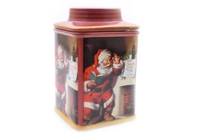 Tarro de galletas Coca Cola Santa Claus Sakura retratos navideños bote rojo #2 usado en excelente estado - Imagen 1 de 2